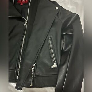 GUESS Black Faux Leather Jacket